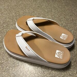 Reef Tan and White Sandals